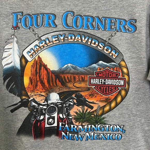 Harley Davidson - Four Corners Farmington New Mexico Fun Graphic T Shirt Size M - Picture 10 of 10